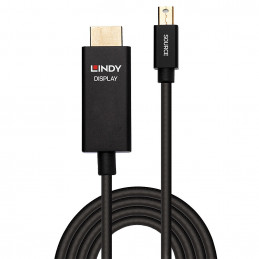 Lindy 40923 videokaapeli-adapteri 3 m Mini DisplayPort HDMI-tyyppi A (vakio) Musta