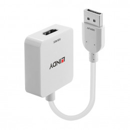 Lindy 38303 videokaapeli-adapteri 0,095 m HDMI-tyyppi A (vakio) DisplayPort Valkoinen