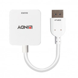 Lindy 38303 videokaapeli-adapteri 0,095 m HDMI-tyyppi A (vakio) DisplayPort Valkoinen