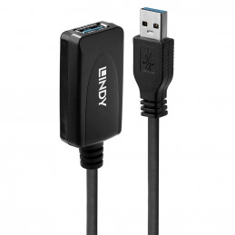 Lindy 43155 USB-kaapeli 5 m USB 3.2 Gen 1 (3.1 Gen 1) USB A Musta