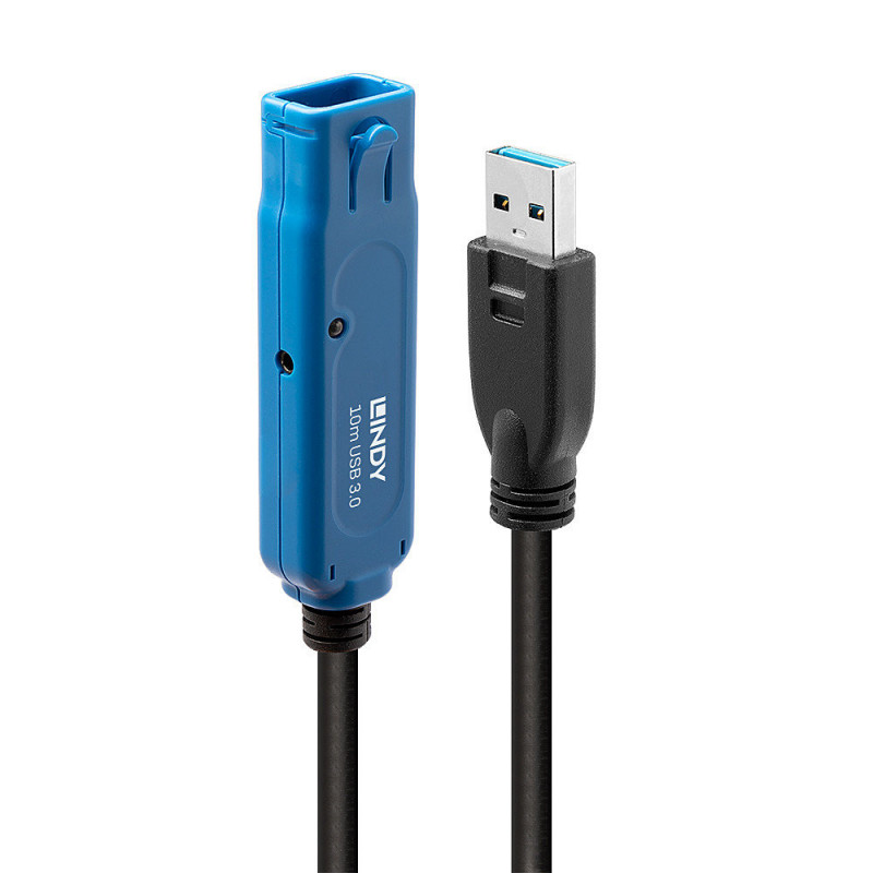 Lindy 43157 USB-kaapeli 10 m USB 3.2 Gen 1 (3.1 Gen 1) USB A Musta