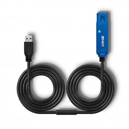 Lindy 43157 USB-kaapeli 10 m USB 3.2 Gen 1 (3.1 Gen 1) USB A Musta