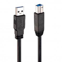 Lindy 43098 USB-kaapeli 10 m USB 3.2 Gen 1 (3.1 Gen 1) USB A USB B Musta