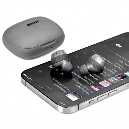 Lindy LE400W Kuulokkeet True Wireless Stereo (TWS) In-ear Auto Bluetooth Harmaa