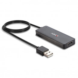 Lindy 42986 keskitin USB 2.0 480 Mbit s Musta