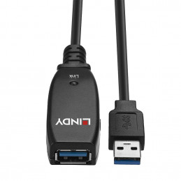 Lindy 43322 USB-kaapeli 15 m USB 3.2 Gen 1 (3.1 Gen 1) USB A Musta