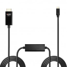Lindy 43317 videokaapeli-adapteri 10 m USB Type-C HDMI-tyyppi A (vakio) Musta