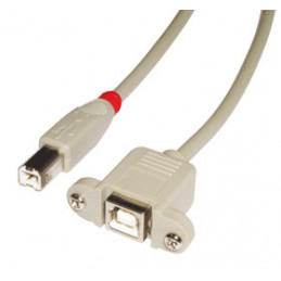 Lindy 31800 USB-kaapeli 0,5 m USB B Harmaa