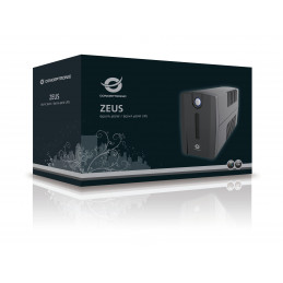 Conceptronic ZEUS02ES UPS-virtalähde Linjainteraktiivinen 0,85 kVA 480 W 2 AC-pistorasia(a)