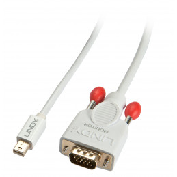 Lindy 41965 videokaapeli-adapteri 0,5 m VGA (D-Sub) Mini DisplayPort Valkoinen