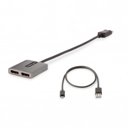 StarTech.com MST14DP122DP videokaapeli-adapteri 0,3 m DisplayPort 2 x DVI Harmaa