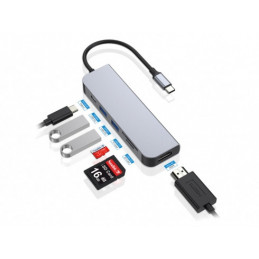 Conceptronic DONN02G keskitin USB 3.2 Gen 1 (3.1 Gen 1) Type-C 5000 Mbit s Alumiini