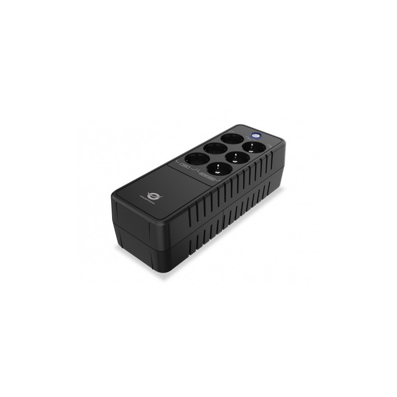 Conceptronic ZEUS05E UPS-virtalähde Valmiustila (ilman yhteyttä) 0,65 kVA 360 W 6 AC-pistorasia(a)