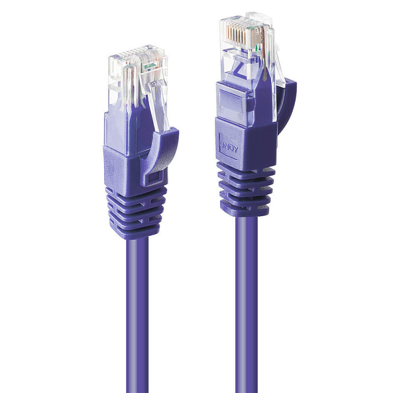 Lindy 48121 verkkokaapeli Violetti 0,5 m Cat6 U UTP (UTP)