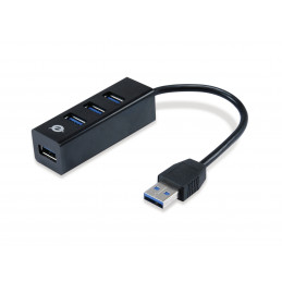 Conceptronic HUBBIES04B keskitin USB 3.2 Gen 1 (3.1 Gen 1) Type-A 5000 Mbit s Musta