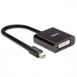 Lindy 41736 kaapelin sukupuolenvaihtaja Mini DisplayPort DVI-D Musta