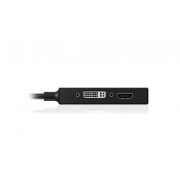 ICY BOX IB-AC1031 DisplayPort DVI-D + VGA (D-Sub) + HDMI Musta