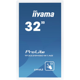 iiyama ProLite TF3239MSC-W1AG tietokoneen litteä näyttö 80 cm (31.5") 1920 x 1080 pikseliä Full HD LED Kosketusnäyttö
