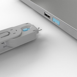 Lindy 40452 portin lukitsin Portin lukitsin + avain USB A-tyyppi Sininen Akryylinitriilibutadieenistyreeni (ABS) 5 kpl