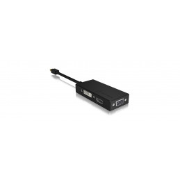 ICY BOX IB-AC1032 Mini DisplayPort DVI-D + VGA (D-Sub) + HDMI Musta