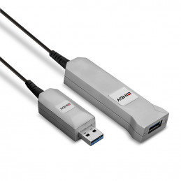 Lindy 42701 USB-kaapeli 50 m USB 3.2 Gen 1 (3.1 Gen 1) USB A Musta, Hopea