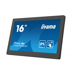 iiyama T1624MSC-B1 infonäyttö Interaktiivinen litteä paneeli 39,6 cm (15.6") IPS 450 cd m² Full HD Musta Kosketusnäyttö 24 7