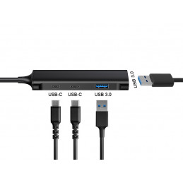 Conceptronic HUBBIES12B keskitin USB 3.2 Gen 1 (3.1 Gen 1) Type-C 5000 Mbit s Musta