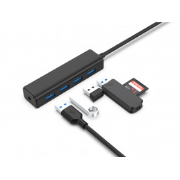 Conceptronic C4PUSB3 keskitin USB 3.2 Gen 1 (3.1 Gen 1) Type-A 5000 Mbit s Musta
