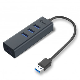 i-tec Metal U3METALG3HUB keskitin USB 3.2 Gen 1 (3.1 Gen 1) Type-A 5000 Mbit s Harmaa