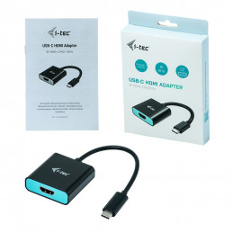 i-tec C31HDMI60HZP videokaapeli-adapteri 0,15 m USB Type-C HDMI Musta, Turkoosi