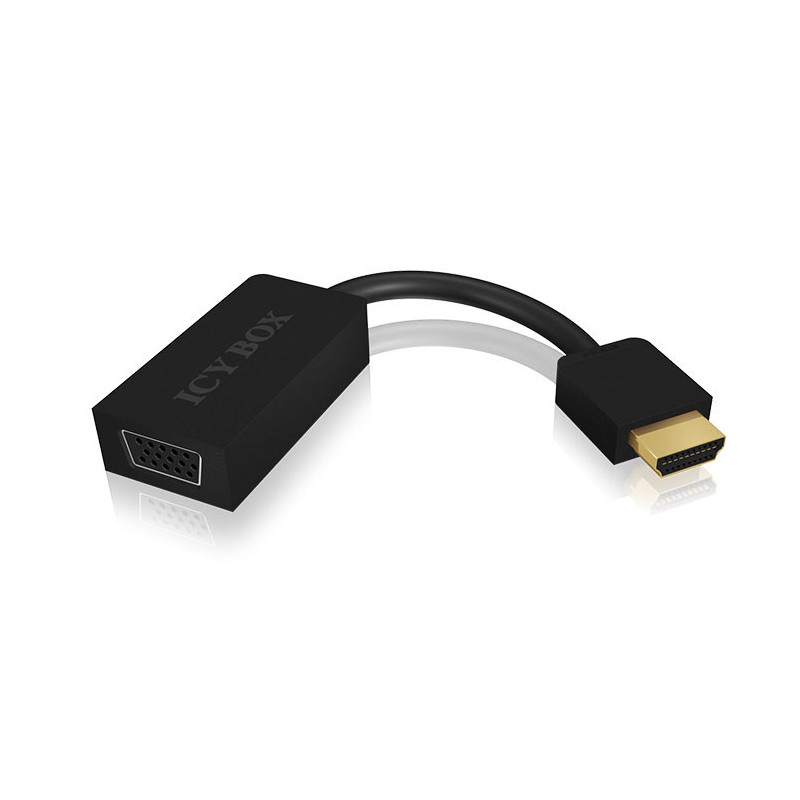 ICY BOX IB-AC502 VGA (D-Sub) HDMI-tyyppi A (vakio) Musta