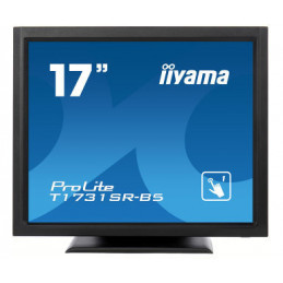 iiyama ProLite T1731SR-B5 tietokoneen litteä näyttö 43,2 cm (17") 1280 x 1024 pikseliä TN Kosketusnäyttö Musta
