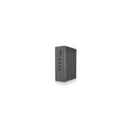 ICY BOX IB-DK2262AC Langallinen USB 3.2 Gen 1 (3.1 Gen 1) Type-C Antrasiitti