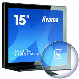 iiyama ProLite T1532MSC-B5AG tietokoneen litteä näyttö 38,1 cm (15") 1024 x 768 pikseliä LED Kosketusnäyttö Musta