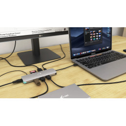 i-tec Metal C31NANODOCKLANPD kannettavien tietokoneiden telakka ja porttitoistin Langallinen USB 3.2 Gen 1 (3.1 Gen 1) Type-C