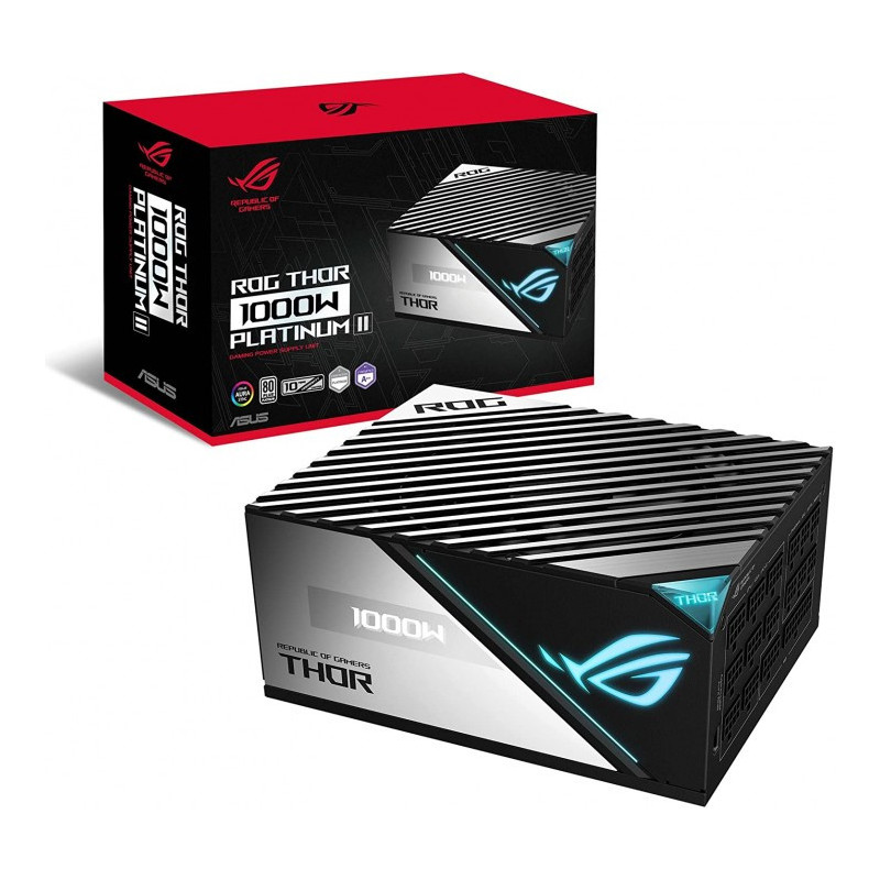 ASUS ROG THOR 1000P2-GAMING virtalähdeyksikkö 1000 W 20+4 pin ATX Musta, Hopea