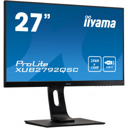 iiyama ProLite XUB2792QSC-B1 tietokoneen litteä näyttö 68,6 cm (27") 2560 x 1440 pikseliä Wide Quad HD LED Musta