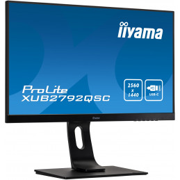 iiyama ProLite XUB2792QSC-B1 tietokoneen litteä näyttö 68,6 cm (27") 2560 x 1440 pikseliä Wide Quad HD LED Musta