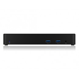 ICY BOX IB-DK2254AC Langallinen USB 3.2 Gen 2 (3.1 Gen 2) Type-C Musta