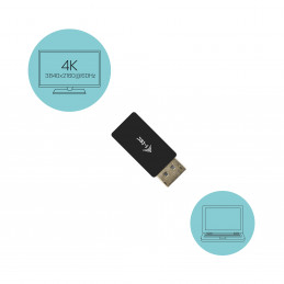 i-tec DP2HDMI4K60HZ kaapelin sukupuolenvaihtaja DisplayPort HDMI Musta