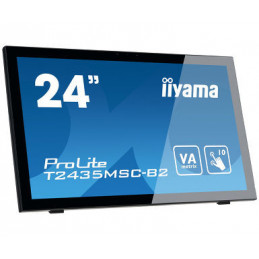 iiyama ProLite T2435MSC-B2 tietokoneen litteä näyttö 59,9 cm (23.6") 1920 x 1080 pikseliä Full HD LED Kosketusnäyttö Musta