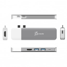 j5create JCD387-N Ultradrive Kit USB-C® Dual-Display Modular Dock