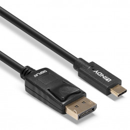 Lindy 43305 videokaapeli-adapteri 5 m USB Type-C DisplayPort Musta