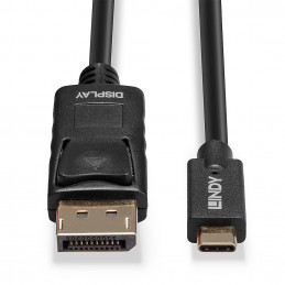 Lindy 43305 videokaapeli-adapteri 5 m USB Type-C DisplayPort Musta