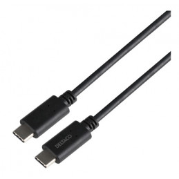 Deltaco USBC-1501-LSZH USB-kaapeli 1 m USB 3.2 Gen 2 (3.1 Gen 2) Musta
