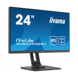 iiyama ProLite XUB2493QSU-B1 tietokoneen litteä näyttö 60,5 cm (23.8") 2560 x 1440 pikseliä Wide Quad HD LED Musta