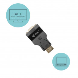 i-tec DP2VGAADA kaapelin sukupuolenvaihtaja DisplayPort VGA Musta