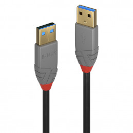 Lindy 36751 USB-kaapeli 1 m USB 3.2 Gen 1 (3.1 Gen 1) USB A Musta