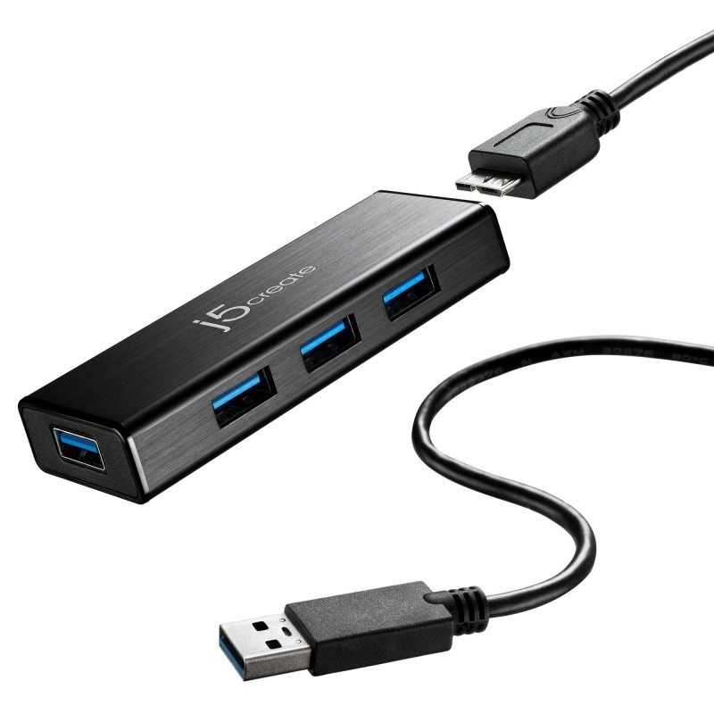 j5create JUH340-N USB 3.0 4-porttinen KESKITIN - EU  UK