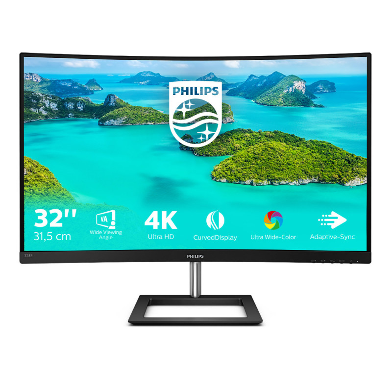 Philips E Line 328E1CA 00 LED display 80 cm (31.5") 3840 x 2160 pikseliä 4K Ultra HD LCD Musta